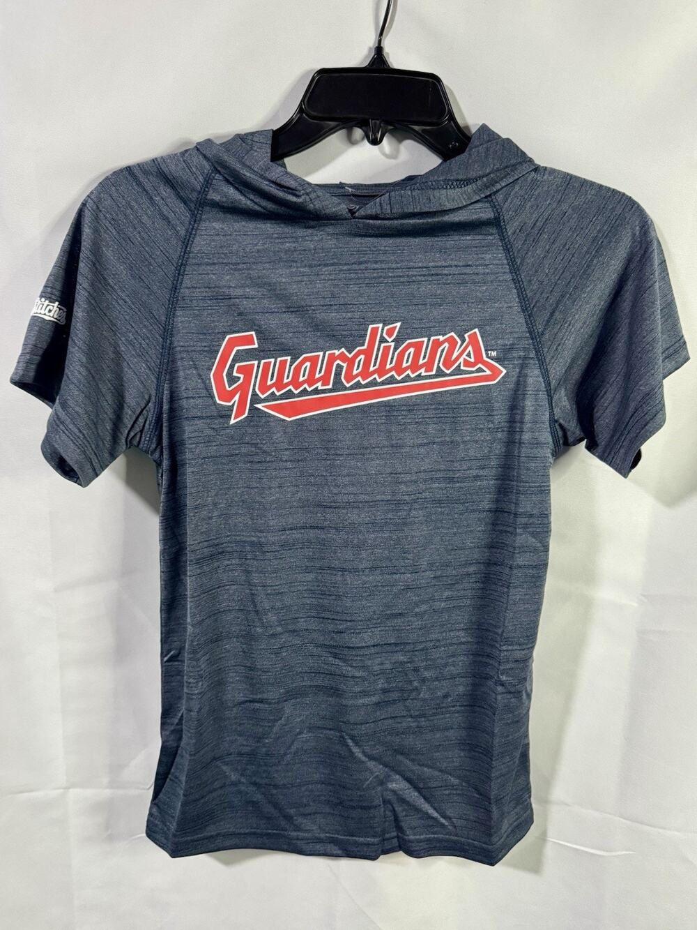 Cleveland Guardians Hooded Short Sleeve Shirt Stitches Performance Youth Medium